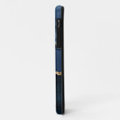 Navyblaue Achat-Geode Gold-Monogramm Case-Mate iPhone Hülle (Hinten/Links)
