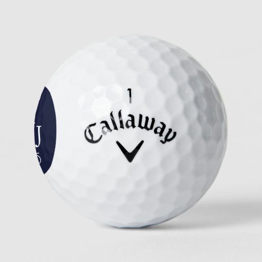 Navyblaue benutzerdefinierte Monogramm-Hochzeits-J Golfball (Logo)
