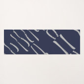 Navyblaue beruhigende Yogamatte mit Muster (Rückseite (Horizontal))