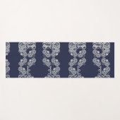 Navyblaue beruhigende Yogamatte mit Muster (Vorderseite (Horizontal))
