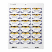 Navyblaue Blumen-Spitze-Sonnenblumen-Hochzeit Adressaufkleber (Vorne)