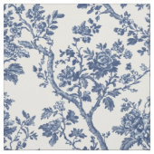 Navyblaue Blumenranken-Toile Stoff (Muster)