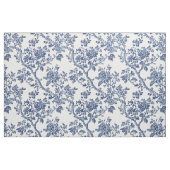 Navyblaue Blumenranken-Toile Stoff (Fat Quarter (45,7 x 55,9 cm))