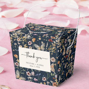 Navyblaue Boho-Geschenkbox zur Hochzeit Geschenkschachtel