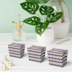 Navyblaue Diamant-Tribal-Muster Geschenkschachtel