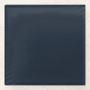 Navyblaue Einzelfarbe Glasuntersetzer