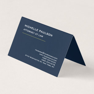 Navyblaue elegante schlichte professionelle Modern Visitenkarten