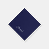 Navyblaue Farbe schlichte moderne eigene Namens-Ka Serviette (Ecke)
