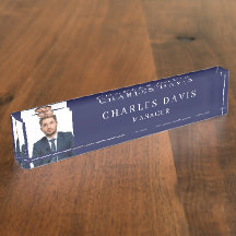Navyblaue Foto Büro