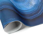 Navyblaue Geode Scheibe mit Goldadern Geschenkpapier (Rolleneckpunkt)