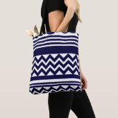 Navyblaue geometrische Muster-Tasche Tasche (Von Nahem)