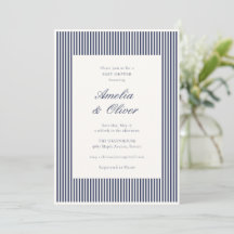Navyblaue gestreifte preppy Babyparty für Paare