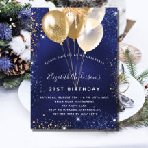 Navyblaue goldene Glitter-Sparkling-Ballons zum Ge