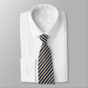 Navyblaue Kamel-Cream-Repp-Streifen Krawatte