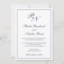 Navyblaue klassische elegante Hochzeit