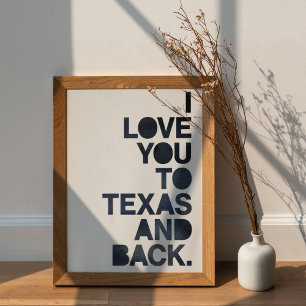 Navyblaue Liebe von Texas und zurück Poster