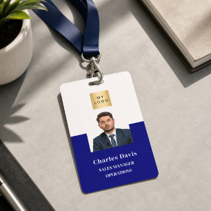Navyblaue Mitarbeiter-Foto-ID Unternehmenssicherhe Ausweis