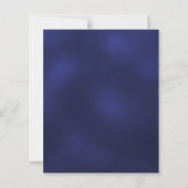 Navyblaue Monogramm-Kranz-Einladung altersneutral (Rückseite)