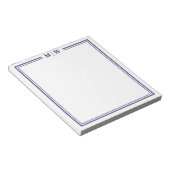 Navyblaue Monogramm Notizblock (angewinkelt)