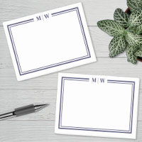 Navyblaue Monogramm