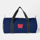 Navyblaue Monogrammanfangsbuchstabe Duffle Bag (Rückseite)