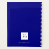 Navyblaue Monogrammanfangsbuchstaben Geschäft 2027 Planer (Rückseite)