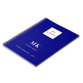 Navyblaue Monogrammanfangsbuchstaben Geschäft Notizblock (Linke Seite)
