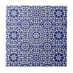 Navyblaue Mosaik-Geometrie Fliese