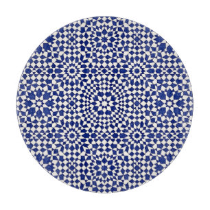 Navyblaue Mosaik-Geometrie Schneidebrett