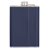 Navyblaue personalisierte Monogramm-Initialen Golf Flachmann (Rückseite)