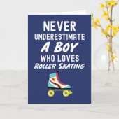 Navyblaue Rollschuhkarten für Babyjungen Kinder Karte (Gelbe Blume)