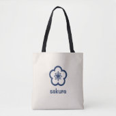 Navyblaue Sakurablüte - Neutral Tasche (Vorderseite)