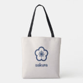 Navyblaue Sakurablüte - Neutral Tasche (Rückseite)