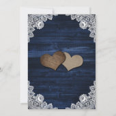 Navyblaue Sonnenblumen-Lichterkette aus floraler S Save The Date (Rückseite)