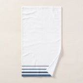 Navyblaue Streifen Rustikal Handtuch (Handtuch)