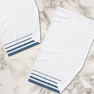 Navyblaue Streifen Rustikal Handtuch