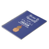 Navyblaue Süße Geschenke für Hühnerliebhaber für K Notizblock (Linke Seite)