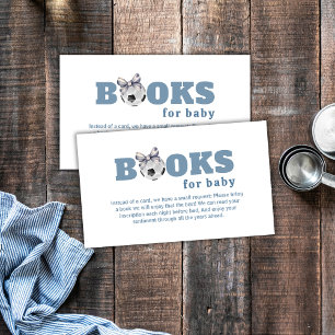 Navyblaue süße Schleife Fußball-Junge Bücher Baby Begleitkarte