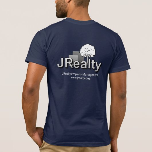 Navyblaue Tri-Blend T-Shirt (Rückseite)