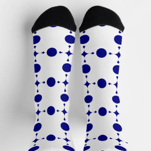 Navyblaue Tupfen, Tupfenmuster, Punkte Socken