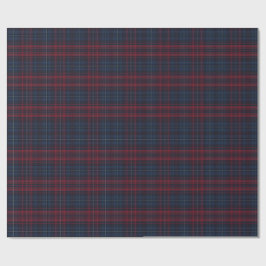 Navyblaue und Burgunderkarierte Geschenkpapier