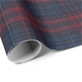 Navyblaue und Burgunderkarierte Geschenkpapier (Rolleneckpunkt)