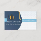 Navyblaue und goldene professionelle Visitenkarte (Vorderseite)