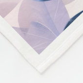 Navyblaue und rosa Blattmuster-Flieblanke Fleecedecke (Ecke)