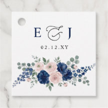 Navyblaue und rosafarbene moderne Hochzeit mit Blu