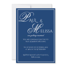 Navyblaue und weiße minimalistische Hochzeit