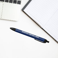 Navyblaue und weiße Schulfarben und Name