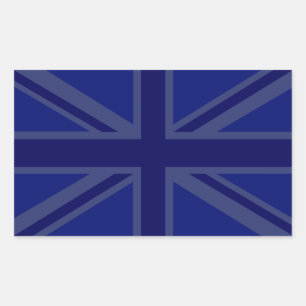 Navyblaue Union Jack Dekoration Rechteckiger Aufkleber