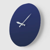 Navyblauer Gradient Tiefblau Große Wanduhr (Winkel)
