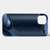Navyblaues abstraktes Case-Mate iPhone Case (Rückseite (Horizontal))